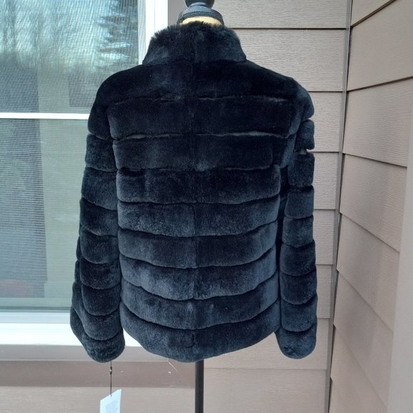 NWT Belle Fare The Cairo Black Rabbit Fur Jacket - Picture 4 of 14